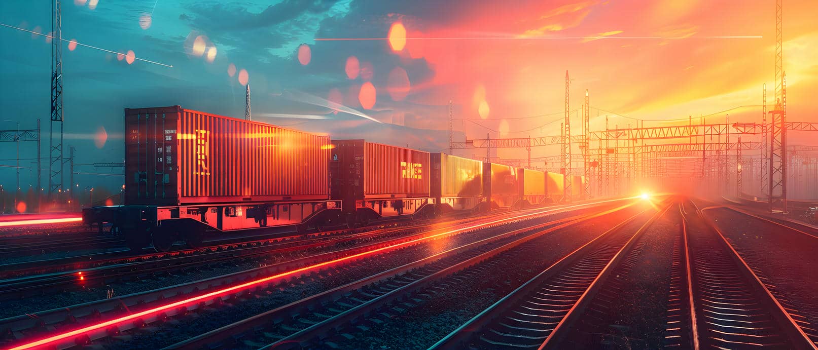 silhouette-cargo-train-balance-sheet-freight-finance-double-exposure-concept